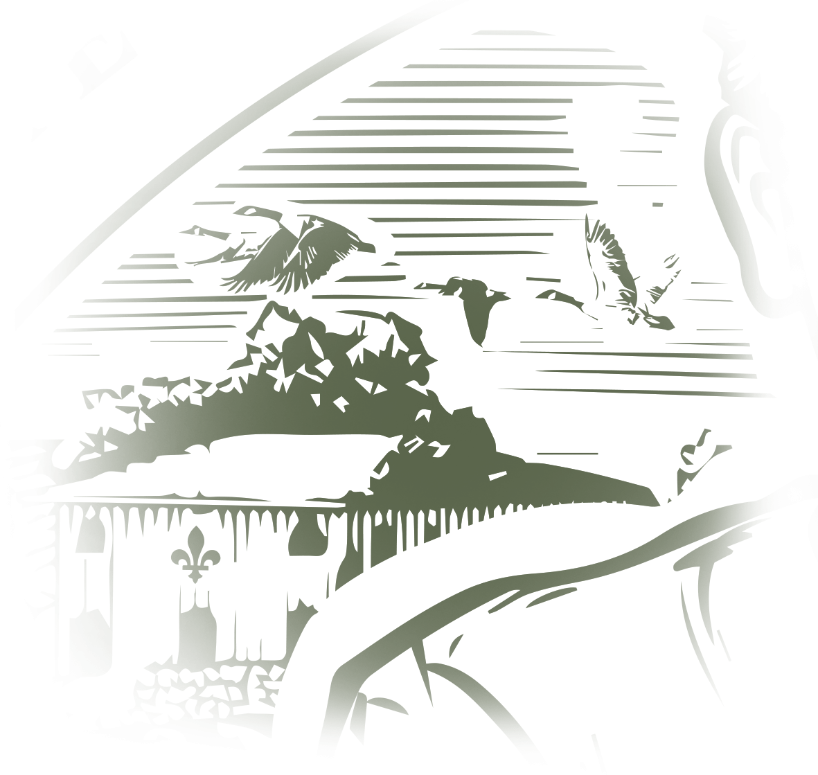 Illustration of an Italian village